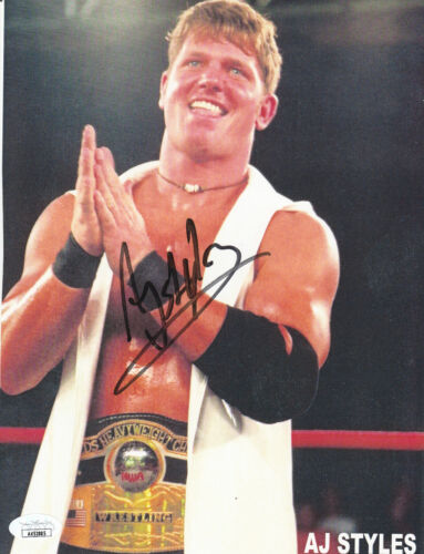 Auotgraphed AJ Styles  8x10  photo JSA certfied - Picture 1 of 2