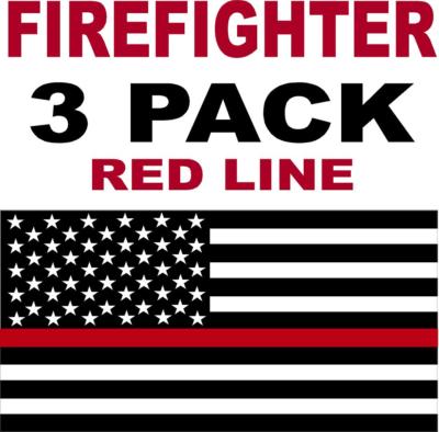 Sticker 3M Military-Marines-Army w U//V LAM. American Flag USA PACK OF 3