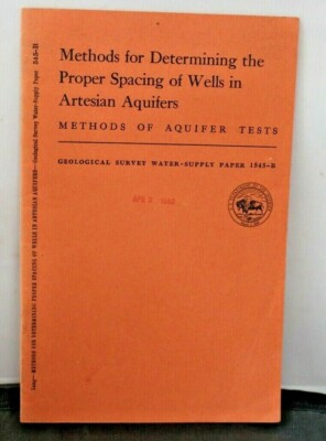 Methods For Determining The Proper Spacing of Wells in Artesian Aquifers
