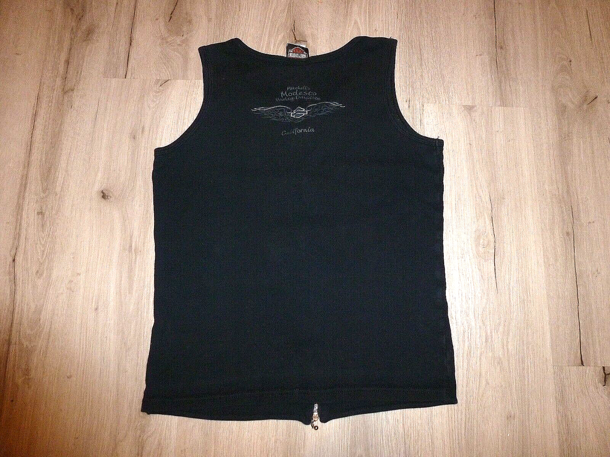 Vintage Y2K Harley Davidson Full Zip Tank Top Women's Size