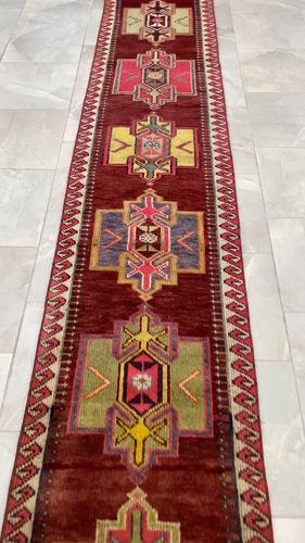 2x14 Runner Rug Hand Made Extra Long Hallway Rug Low Pile. Actual 2.1 x 14.2 ft - Video 1 of 1