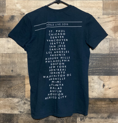 【ADELE】2016 サマーツアーT　アデル Adele Live 2016 Concert Tour T-Shirt Size Small | eBay