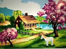 Printed needlepoint Tapestry  Canvas Only 30 X40 Cm Spring Rto