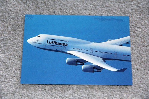 Lufthansa Boeing 747-400 Airline Issue Postcard