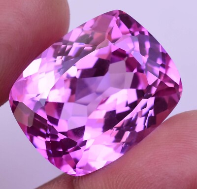 Flawless 42.80 Ct Natural Mogok Pink Ruby Cushion Cut Certified Loose Gemstone