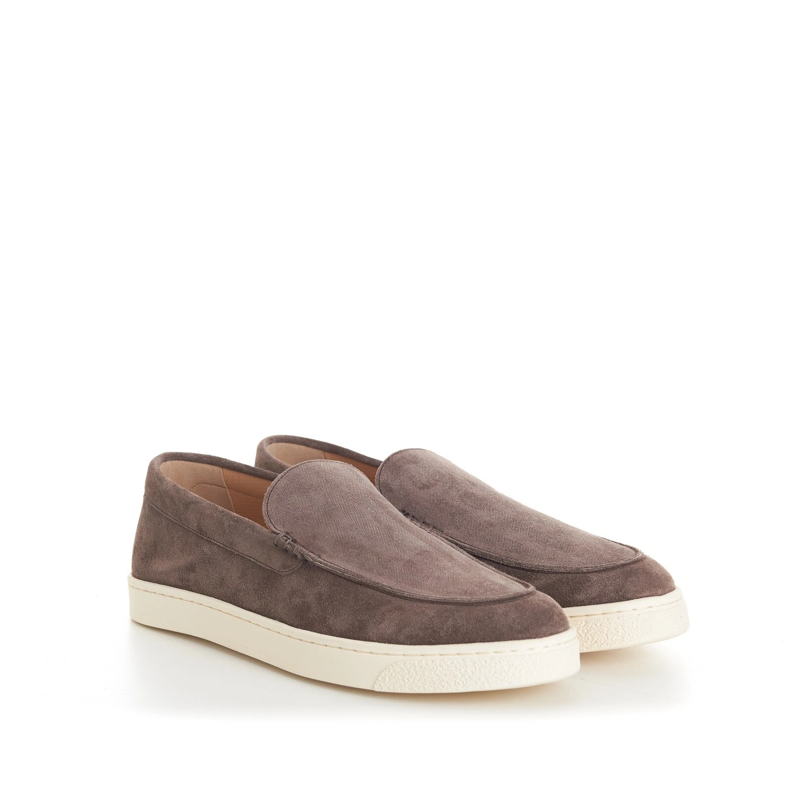 Brunello Cucinelli — BRUNELLO CUCINELLI 990$ Chevron-effect Suede Loafers