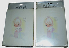 Precious Moments Baby Girl 16 Birth Announcements 2 Sealed 8 ea. Vintage
