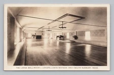 Postcard RPPC Ballroom Longfellow's Wayside Inn South Sudbury Massachusetts