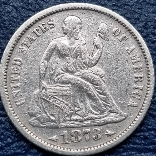 1873 Seated Liberty Dime 10c Better Grade XF #72293