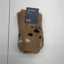 Gap Brown Cozy Bear Fuzzy Socks Women  s OS New Defect