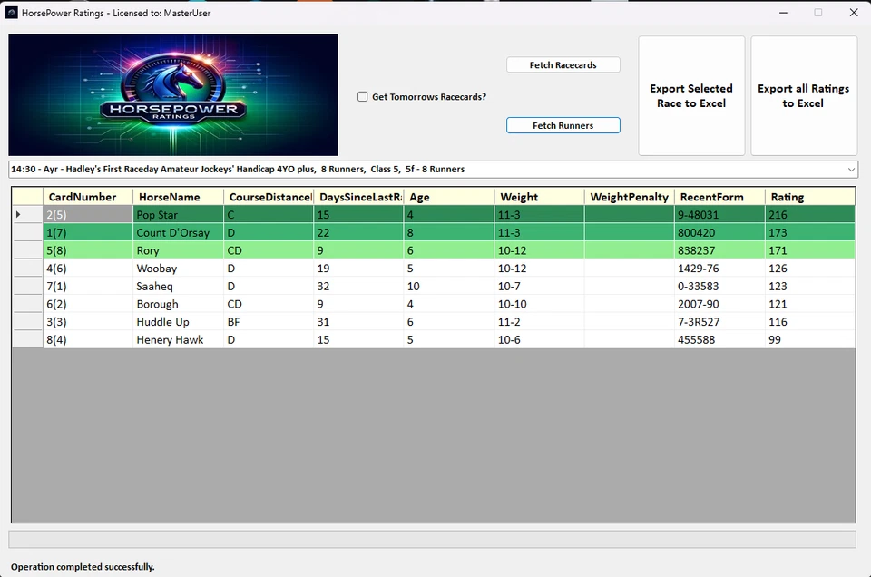 Horse Racing Form and Ratings Software | HorsePower Ratings | Windows PC - Image 2 of 4