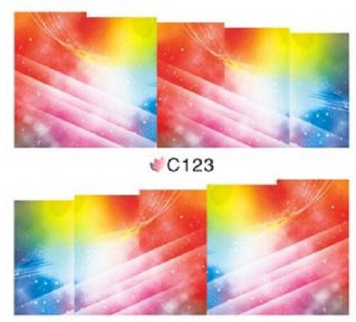 25 sets Nail art water transfer decal sticker wrap C series Rainbow C14 - Picture 8 of 12