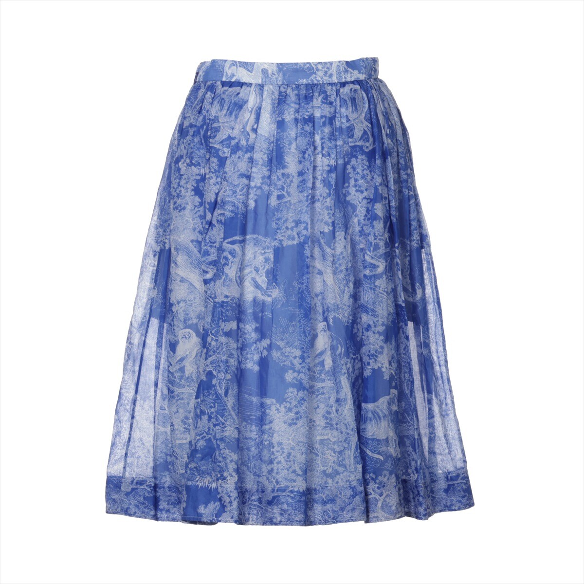 Christian Dior Toile Doo JUY Cotton Skirt I38 Ladies' Blue Christian Dior Toile Doo JUY Cotton Skirt I38 Ladies' Blue