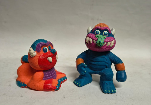 My Pet Monster Carls Jr. 1988 Lot Vinyl Toy Pet Monster  Gwonk Vintage Figures