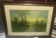 R.  Atkinson Fox, After the Storm 22x 16 with frame  Lithograph 1920s signed 