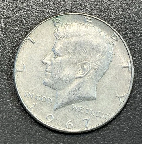 1967 Kennedy Half Dollar / 40% Silver US Coin / 50 Cent Piece
