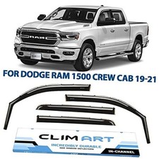 In-channel Incredibly Durable Rain Guards For Crew Cab 2019-2022 In-channel