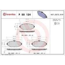 Bremsbelagsatz Scheibenbremse Brembo P50124 Prime Line für Mercedes Benz Bremsbelagsatz Scheibenbremse Brembo P50124 Prime Line für Mercedes Benz