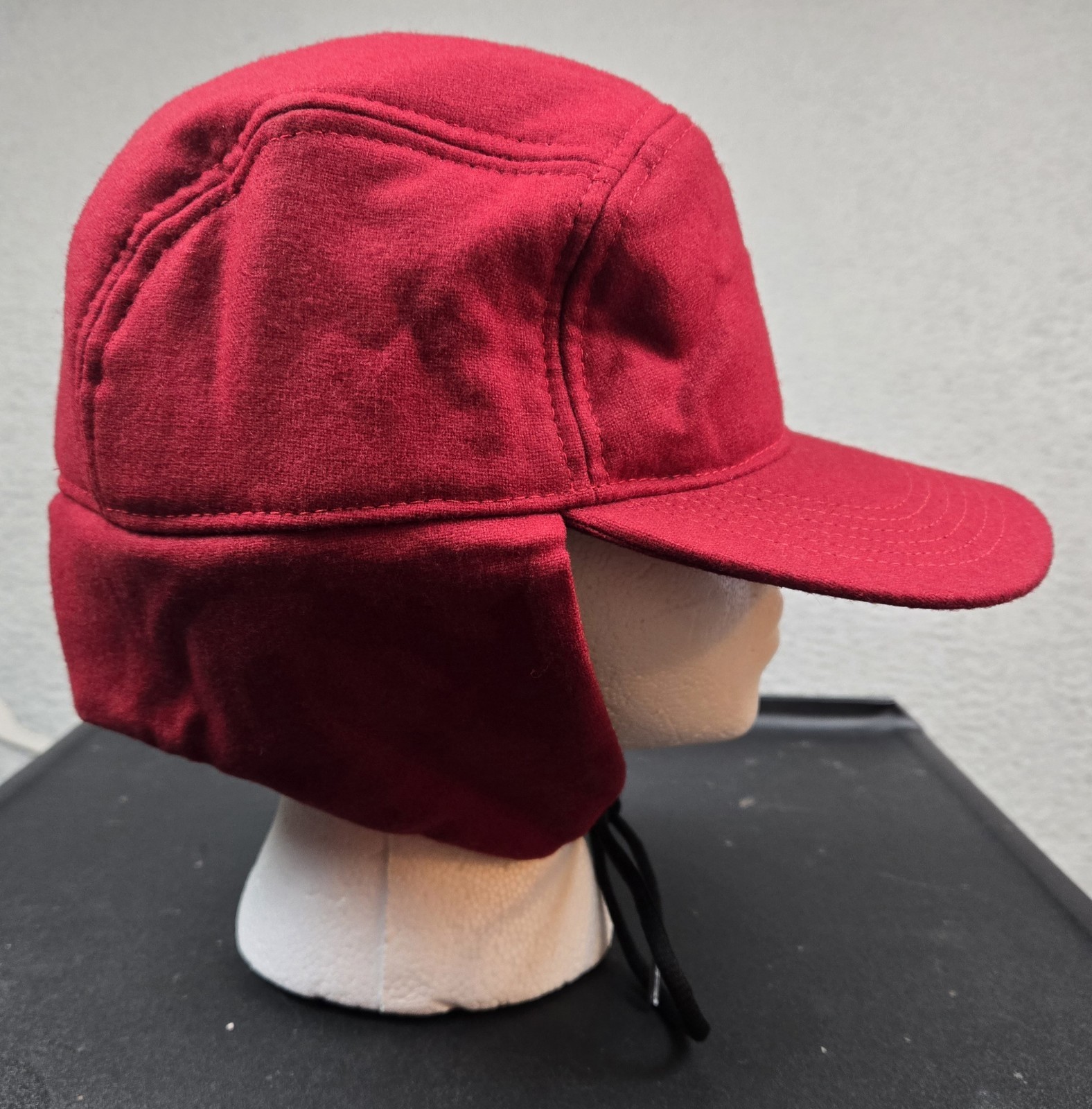 Pendleton Red Wool Trapper Hunting Hat Quilted Li… - image 6