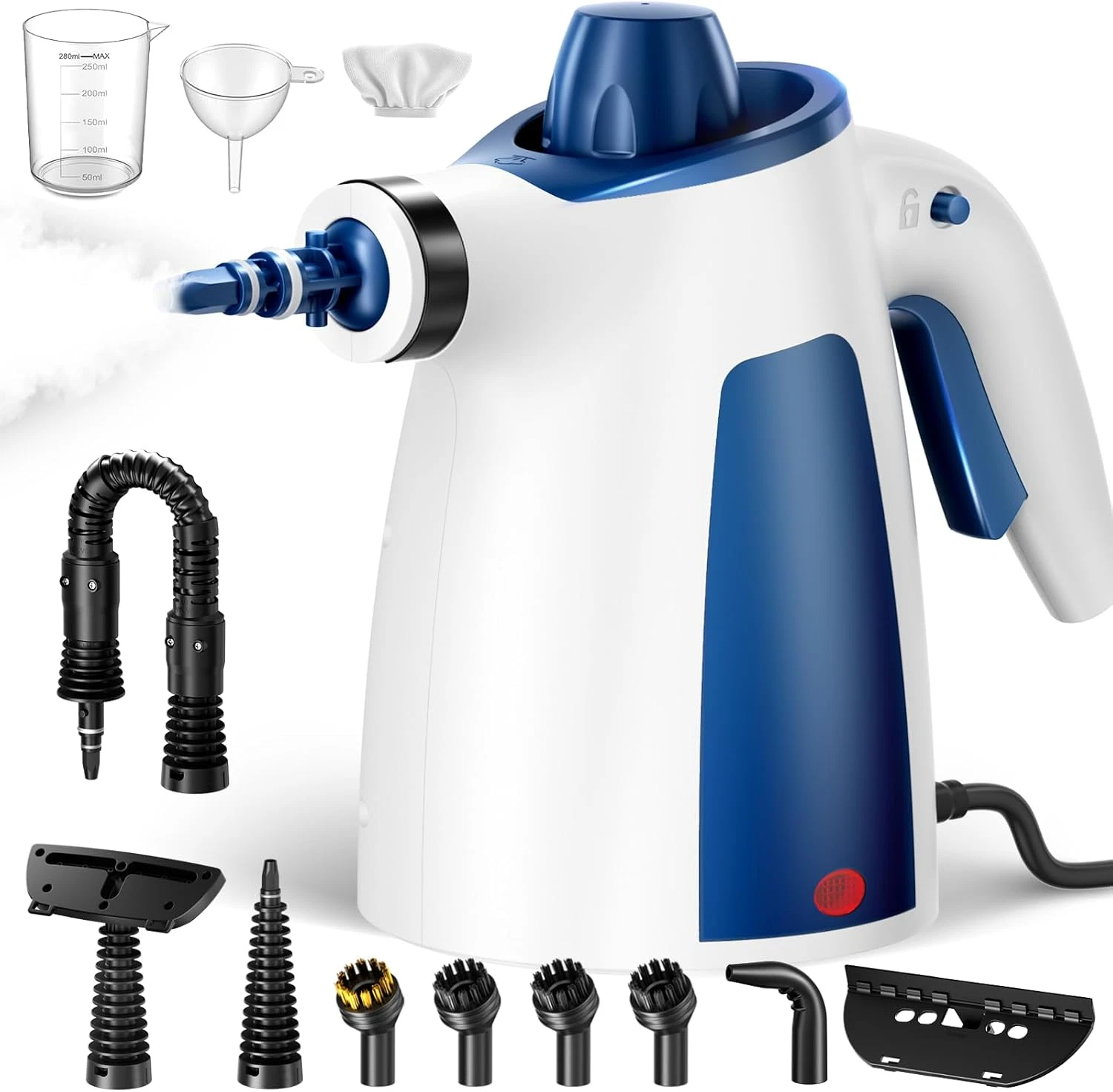 Handheld Steam Cleaner, 230°F Pressurized Steamer with No Water Spitting & Conti