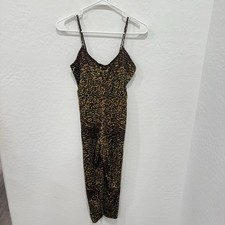 Vintage Frederick's of Hollywood Leopard Print Jumpsuit Womens Medium Mobwife
