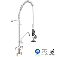 Aquaterior Commercial Pre-Rinse Faucet Pull Out Down Sink Kitchen 12" Add-On