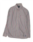 TOMMY HILFIGER Mens Custom Fit Shirt Medium Multicoloured Striped Cotton DJ38