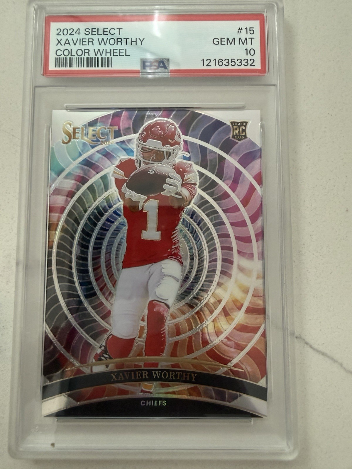 Xavier Worthy Panini Select Color Wheel #15 Base