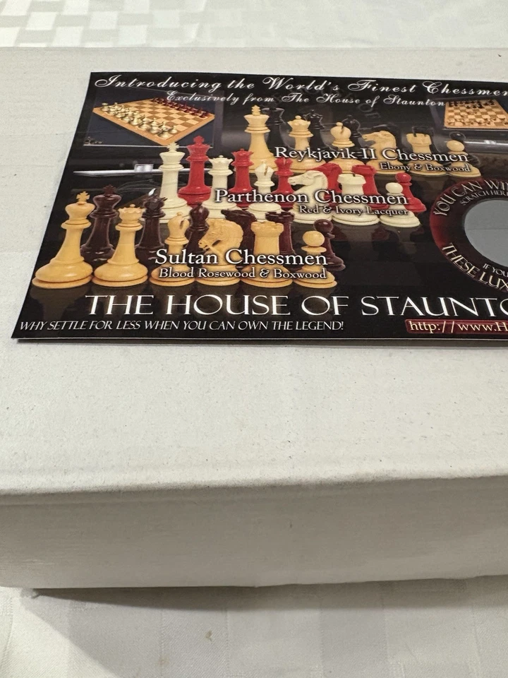 Juego de ajedrez de lujo Sultan piezas solo 5" King Blood palo de rosa y boj Staunton Foto 4 de 4