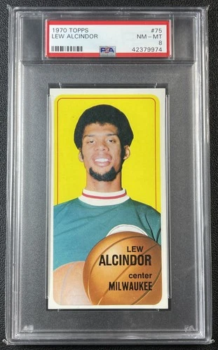 LEW ALCINDOR KAREEM ABDUL-JABBAR PSA 8 1970-71 TOPPS BASKETBALL #75 BUCKS 9974