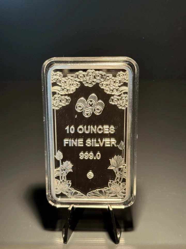 PAMP 10 oz Good Luck Dragon Silver Bar w/ Capsule and Bonus Copper Dragon - Image 4 of 4