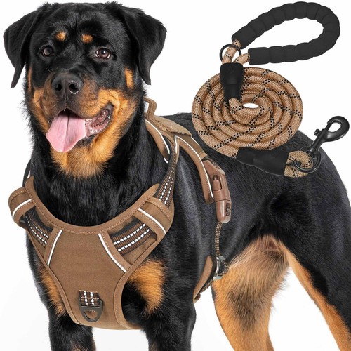 Heavy Duty Tactical Dog Harness for Large Dogs, No Pull Adjustable Pet