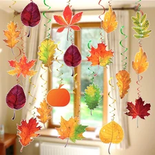 Katchon, Fall Hanging Decorations Swirls- Pack of 30, No DIY | Thanksgiving Part