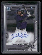 2021 Bowman #CPA-DM Daniel Montano Chrome Prospect Autographs