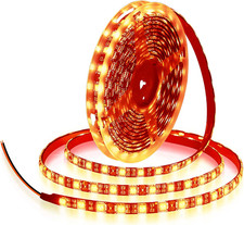 Orange Led Strip Lights 16.4ft 5050 Smd Black Pcb 5m 300 Leds Waterproof Ip65 12