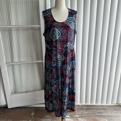 Virtuelle Dress Womens Plus XXS Multicolour Pattern Sleeveless Midi