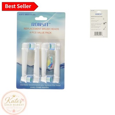 Oral B Compatible Brush Heads 4-Pack - Soft MicroPulse Bristles for Optimal Care