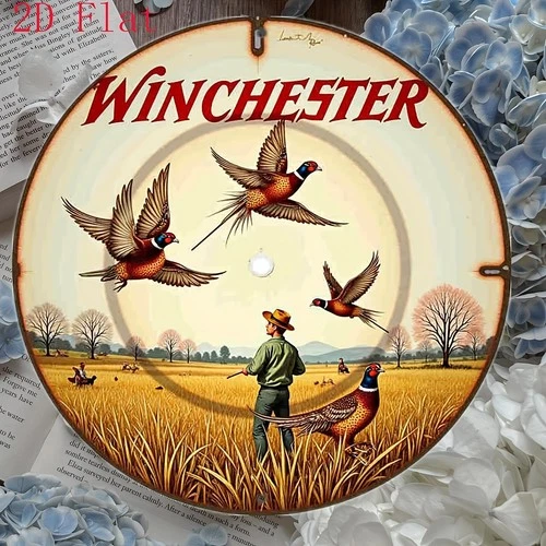 Vintage Winchester-Inspired Tin Metal Signs Home Décor Rustic Pheasant Hunting L