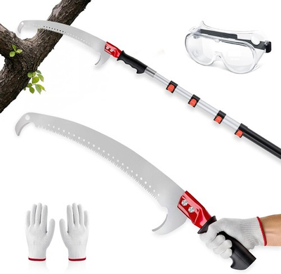 #ad #ad 26FT Pole Saw for Tree Trimming Manual Telescoping Tree Pruner with 5–20FT Exte $49.49
