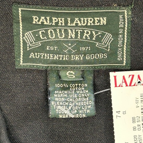 NUEVA Camisa Denim Ralph Lauren Country Negra Pequeña Frontal A Presión Occidental Vintage Años 90 - Imagen 2 de 13