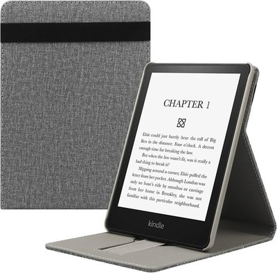 BOOK-READER-HÜLLE FÜR KINDLE PAPERWHITE 5 / 5 SE 6,8'''' 2021 GRAU VERTIKAL