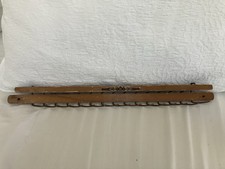 Vtg Wooden Tie Rack Belt Rack Necklace Jewelry Display Wall Mount Holder 18” MCM