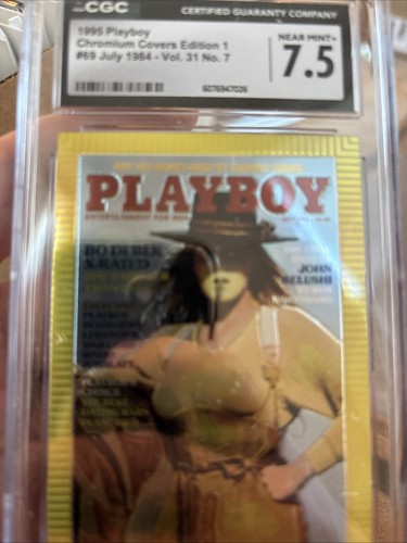 1995 Playboy Chromium Card #69 Bo Derek on Cover July 1984 Graded CGC 7.5 NM+