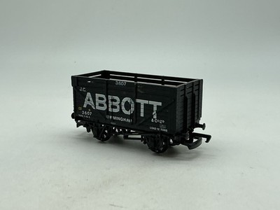 B5541 Bachmann grau Abbott Birmingham Hochplankenwagen Spur O Spiel getragen gebraucht
