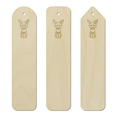3 x 'Fennec Fox' Birch Bookmarks (BK00030069)