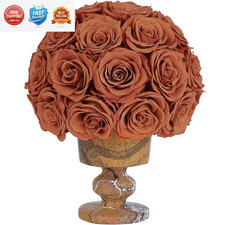 Forever Flowers Preserved Roses in Glass Vase, Flower Arrangement...