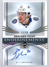 Brayden Point 2018-19 UD The Cup Enshrinements Auto /99 #E-BP Tampa Bay