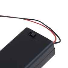 2x AA 3V battery holder connector storage case box ON/OFF switch with l.NN
