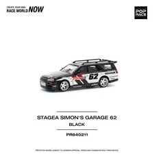 Pop Race Nissan Stagea Sw Station Wagon N 62 Simon's Garage 1999 1:64 PR640211