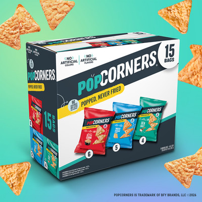 PopCorners Popped Corn Snack Chips, 3 Flavor Variety Pack, 15 Count Multipack
